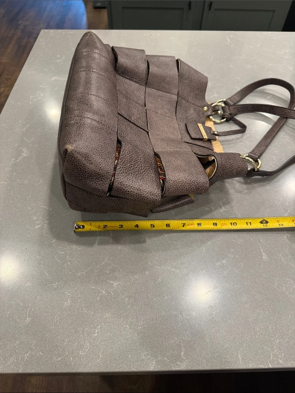 Leather Textured Brown Women's Shoulder Tote